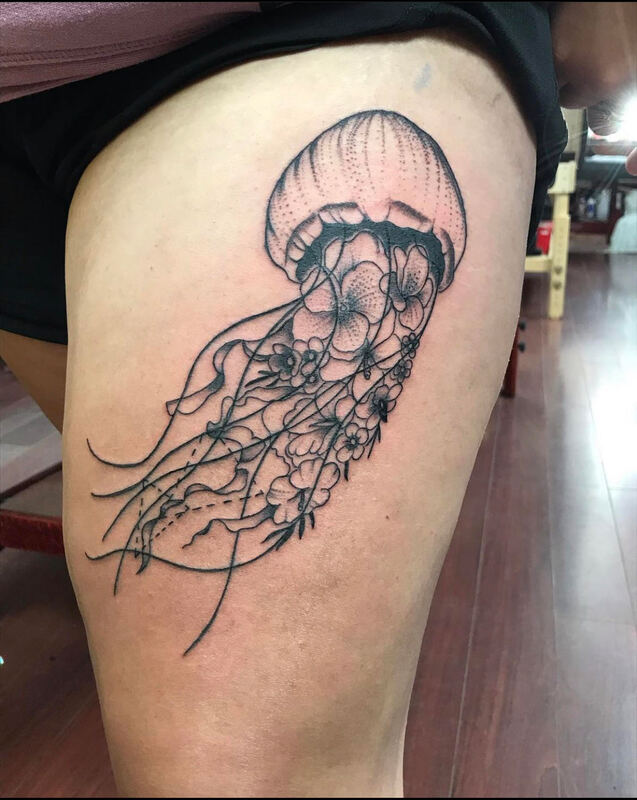 3d Jellyfish Temporary Tattoos Sticker For Women Men Body Art Drawing Arm  Legs Tattoos Fake Wave Anchor Waterproof Tatoo Sticker - Temporary Tattoos  - AliExpress
